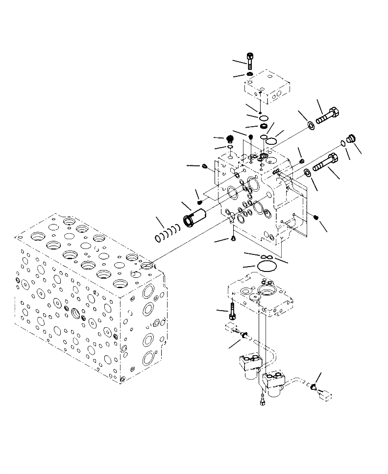 Схема запчастей Komatsu PC390LL-10 A50601 - H-A ОСНОВН. УПРАВЛЯЮЩ. КЛАПАН COMPLETE ASSEMBLY (/) ГИДРАВЛИКА