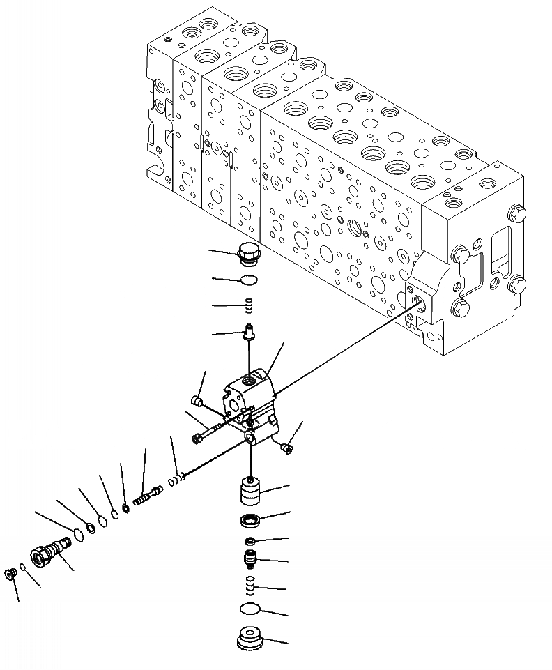 Схема запчастей Komatsu PC390LL-10 A50601 - H-A ОСНОВН. УПРАВЛЯЮЩ. КЛАПАН COMPLETE ASSEMBLY (/) ГИДРАВЛИКА