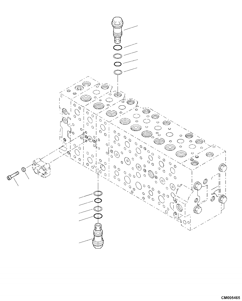 Схема запчастей Komatsu PC390LL-10 A50601 - H-A ОСНОВН. УПРАВЛЯЮЩ. КЛАПАН COMPLETE ASSEMBLY (/) ГИДРАВЛИКА