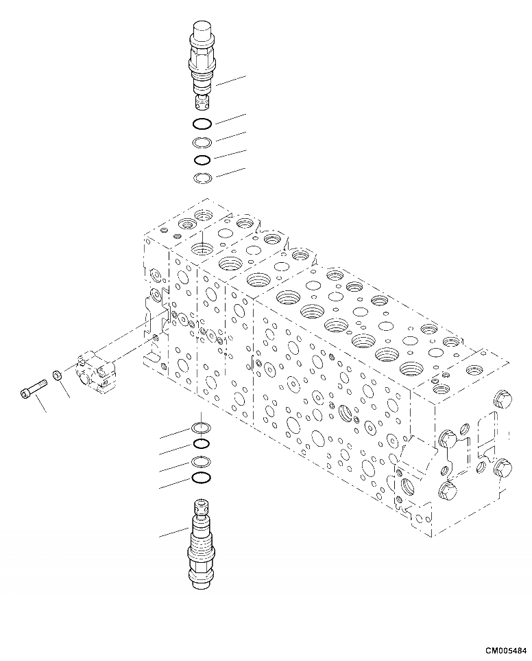 Схема запчастей Komatsu PC390LL-10 A50601 - H-B ОСНОВН. УПРАВЛЯЮЩ. КЛАПАН COMPLETE ASSEMBLY ГИДРАВЛИКА