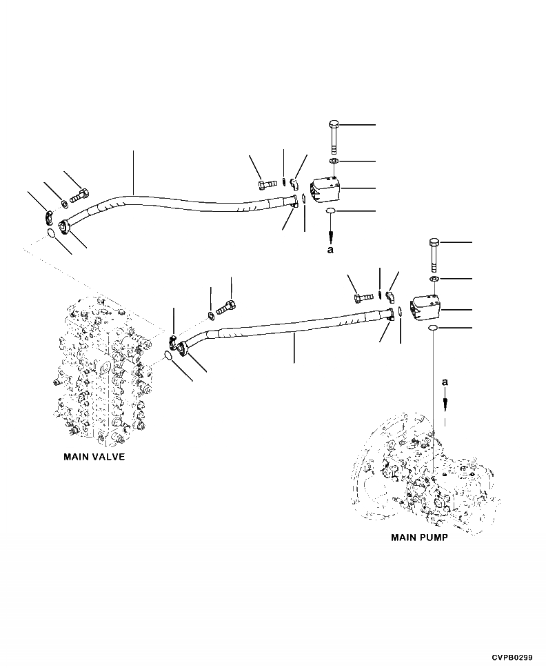 Схема запчастей Komatsu PC390LL-10 A50601 - H-A ЛИНИЯ ПОДАЧИ БЕЗ ПРОХОДНОЙ ФИЛЬТР ГИДРАВЛИКА