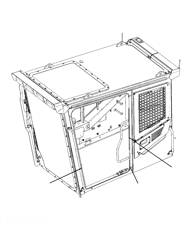 Схема запчастей Komatsu PC390LL-10 A50601 - K- КАБИНА TОБОД КОЛЕСА (/) OPERATORS ОБСТАНОВКА И СИСТЕМА УПРАВЛЕНИЯ