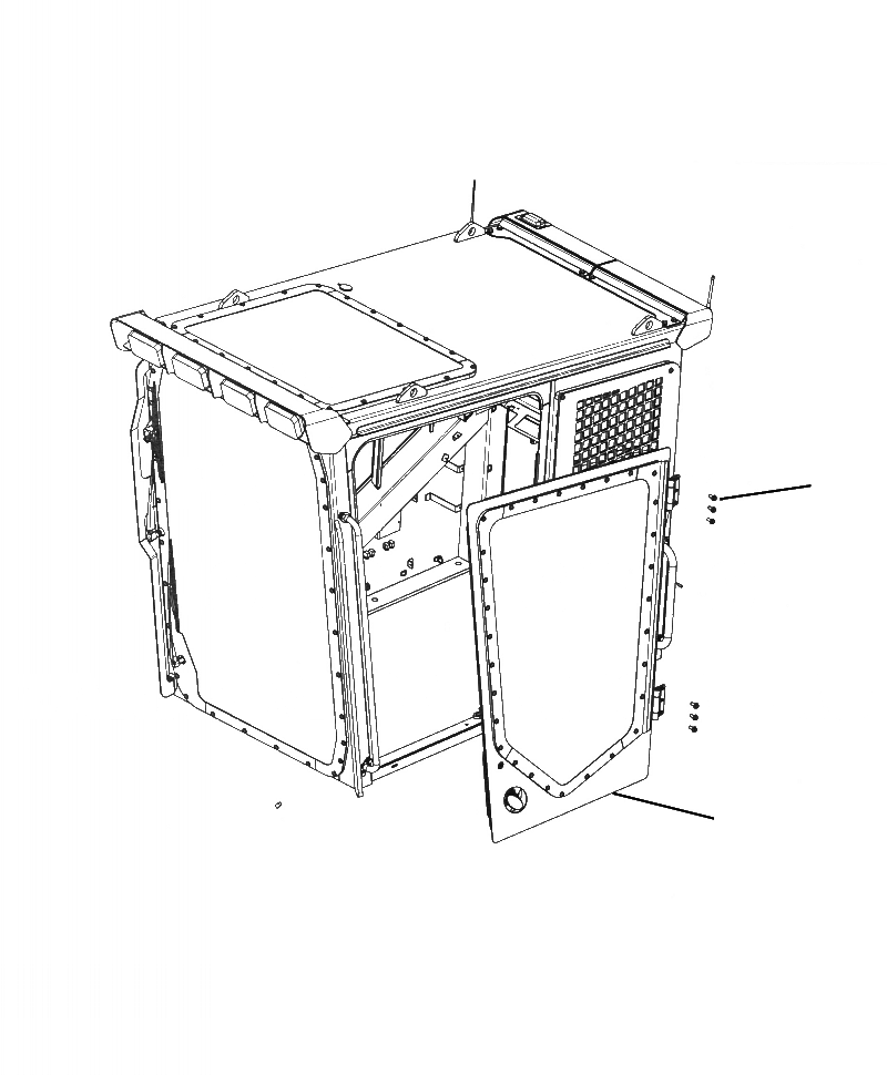 Схема запчастей Komatsu PC390LL-10 A50601 - K-8 КАБИНА ДВЕРЬ ASSEMBLY (/7) OPERATORS ОБСТАНОВКА И СИСТЕМА УПРАВЛЕНИЯ