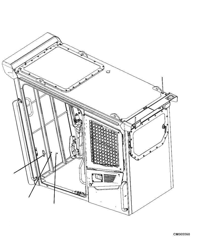 Схема запчастей Komatsu PC390LL-10 A50601 - K- КАБИНА ДВЕРЬ (/7) OPERATORS ОБСТАНОВКА И СИСТЕМА УПРАВЛЕНИЯ