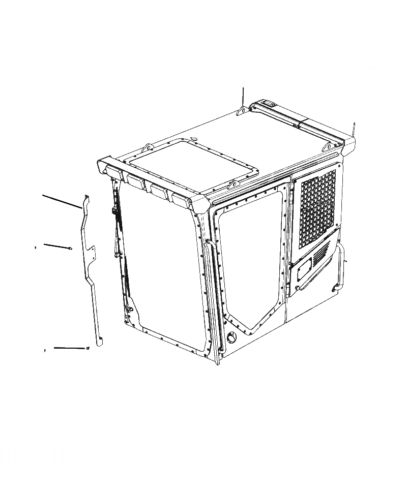 Схема запчастей Komatsu PC390LL-10 A50601 - K-9 КАБИНА ДВОРНИКИ ЧАСТИ КОРПУСА OPERATORS ОБСТАНОВКА И СИСТЕМА УПРАВЛЕНИЯ