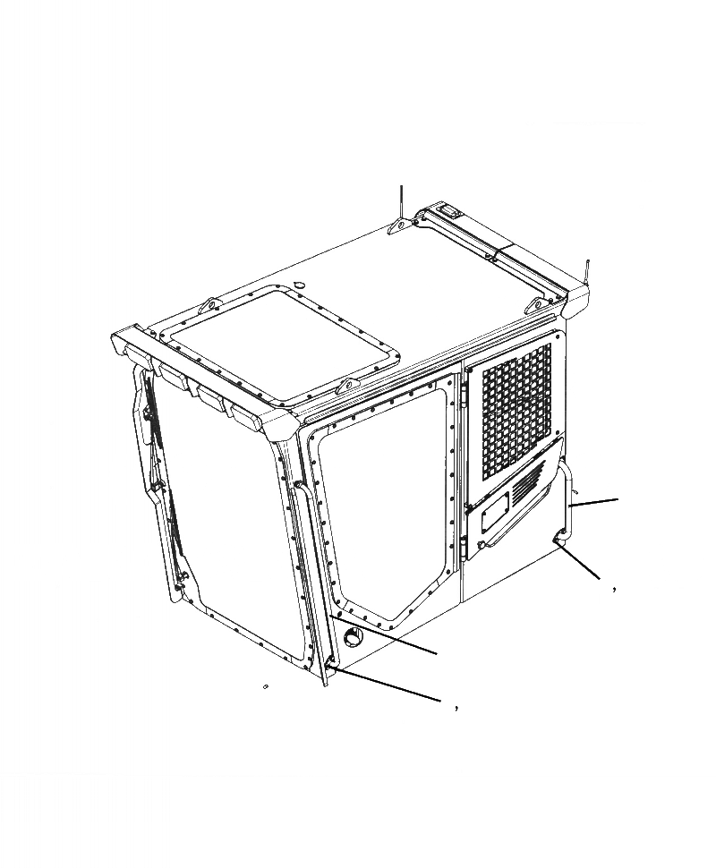 Схема запчастей Komatsu PC390LL-10 A50601 - K- КАБИНА HANDRAIL OPERATORS ОБСТАНОВКА И СИСТЕМА УПРАВЛЕНИЯ