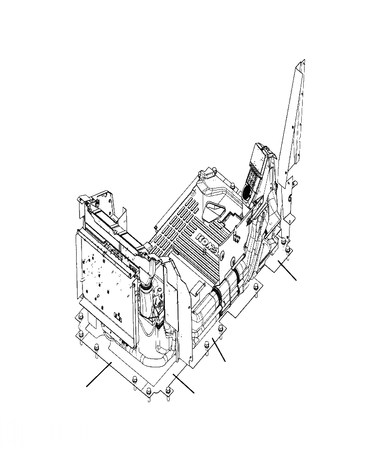 Схема запчастей Komatsu PC390LL-10 A50601 - K- КАБИНА ПОЛ УПЛОТНЕНИЕ (/) OPERATORS ОБСТАНОВКА И СИСТЕМА УПРАВЛЕНИЯ