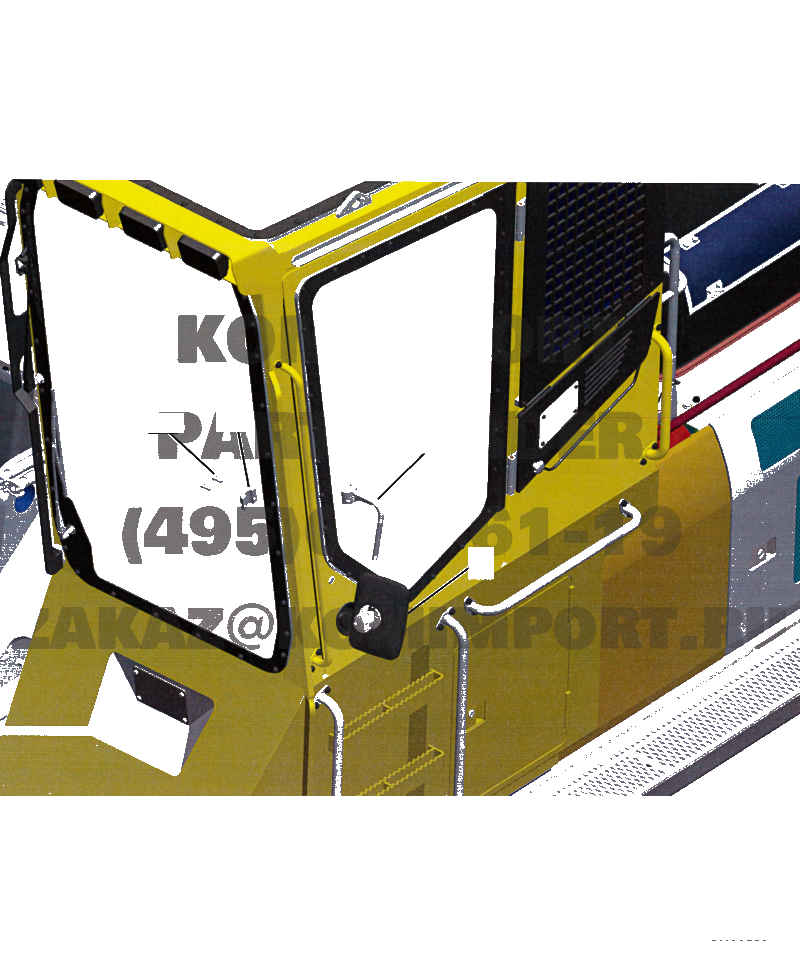 Схема запчастей Komatsu PC390LL-10 A50601 - M-A ЗЕРКАЛА ЗАДН. ВИДАЛЕВ. ЧАСТИ КОРПУСА И КРЫШКИ