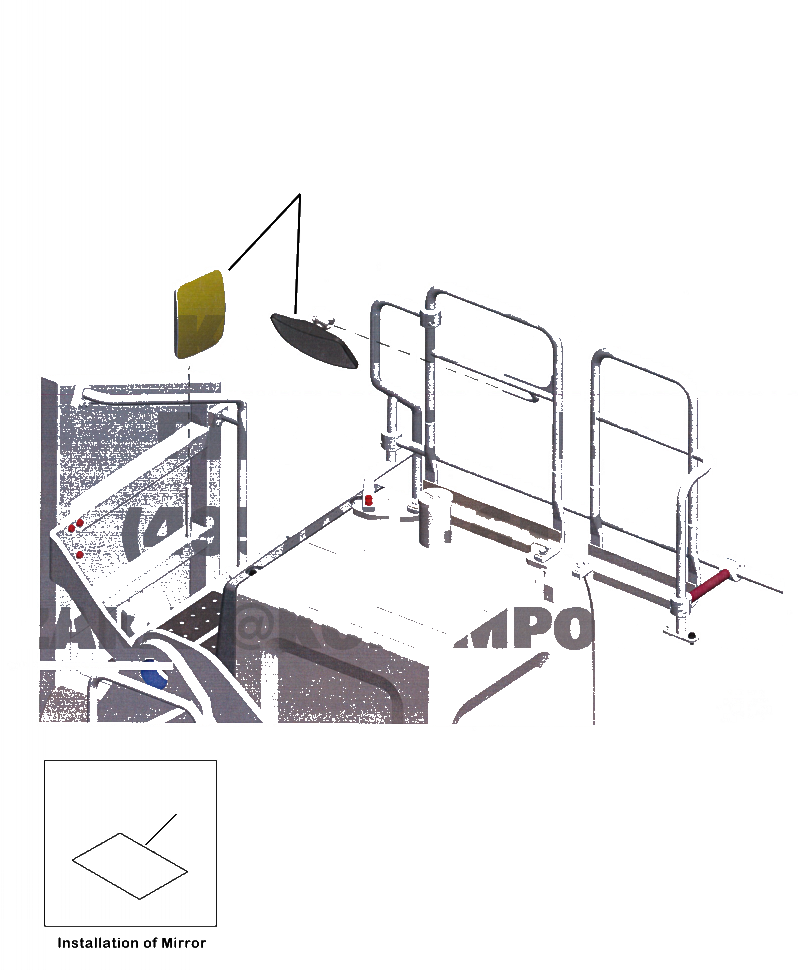 Схема запчастей Komatsu PC390LL-10 A50601 - M-A ЗЕРКАЛА ЗАДН. ВИДАПРАВ. ЧАСТИ КОРПУСА И КРЫШКИ