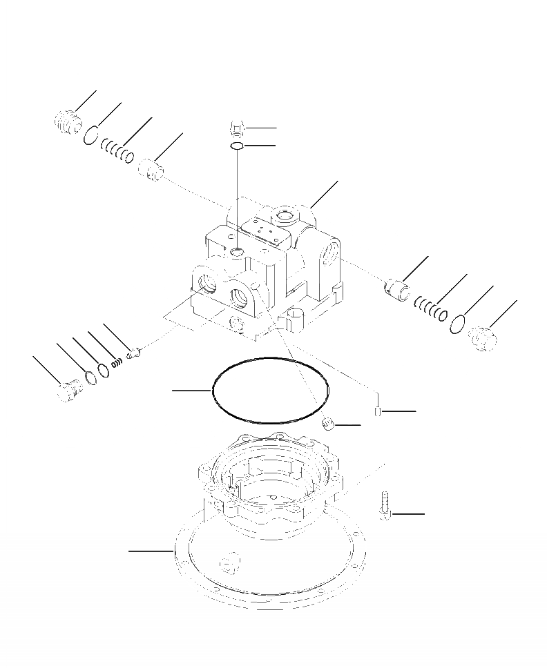 Схема запчастей Komatsu PC390LL-10 A50601 - N-A МОТОР ПОВОРОТА КОРПУС ПОВОРОТН. КРУГ И КОМПОНЕНТЫ