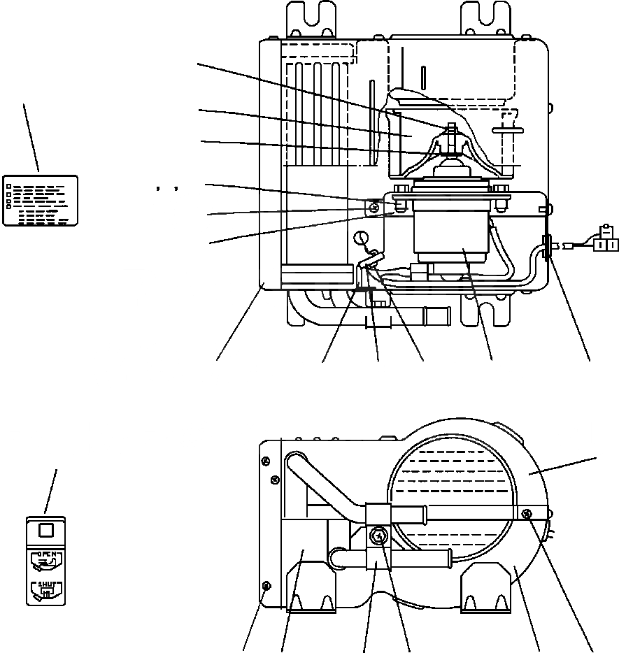 Схема запчастей Komatsu PC400LC-5 - ПЕЧКА ЧАСТИ КОРПУСА