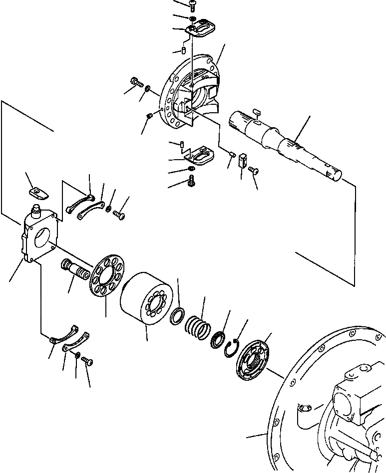 Схема запчастей Komatsu PC400LC-5 - ГИДР. НАСОС. ASSEMBLY ОСНОВН. НАСОС ASSEMBLY - ПЕРЕДН. CRADLE И КОМПОНЕНТЫ УПРАВЛ-Е РАБОЧИМ ОБОРУДОВАНИЕМ