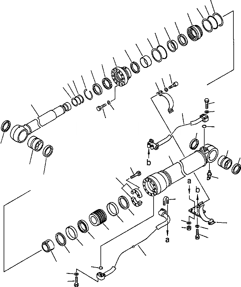 Схема запчастей Komatsu PC400LC-5 - ЦИЛИНДР СТРЕЛЫ РАБОЧЕЕ ОБОРУДОВАНИЕ (ЭКСКАВАТ.)
