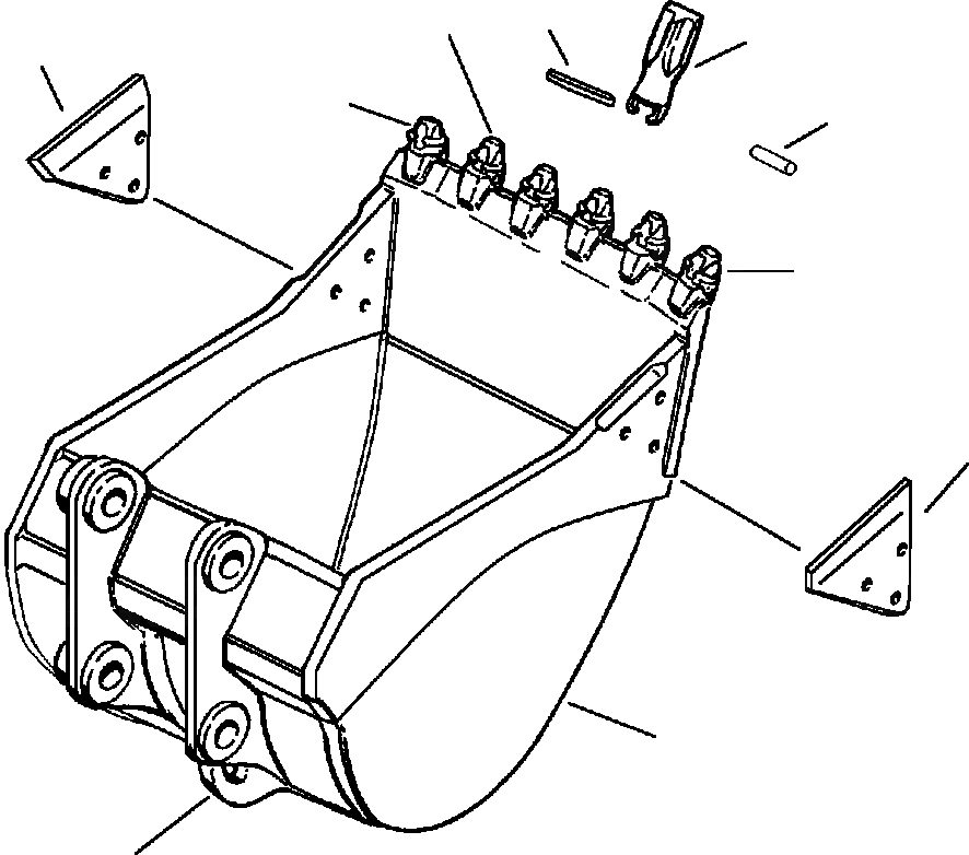 Схема запчастей Komatsu PC400LC-5 - КОВШ - ESCO HEAVY-DUTY ПЛАСТИНА LIP - БЕЗ РЕГУЛИР. DEVICE, IN. (7 MM) ШИР. РАБОЧЕЕ ОБОРУДОВАНИЕ (ЭКСКАВАТ.)