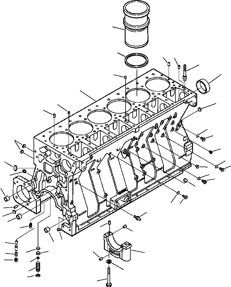 Схема запчастей Komatsu PC400LC-5 - БЛОК ЦИЛИНДРОВ БЛОК ЦИЛИНДРОВ