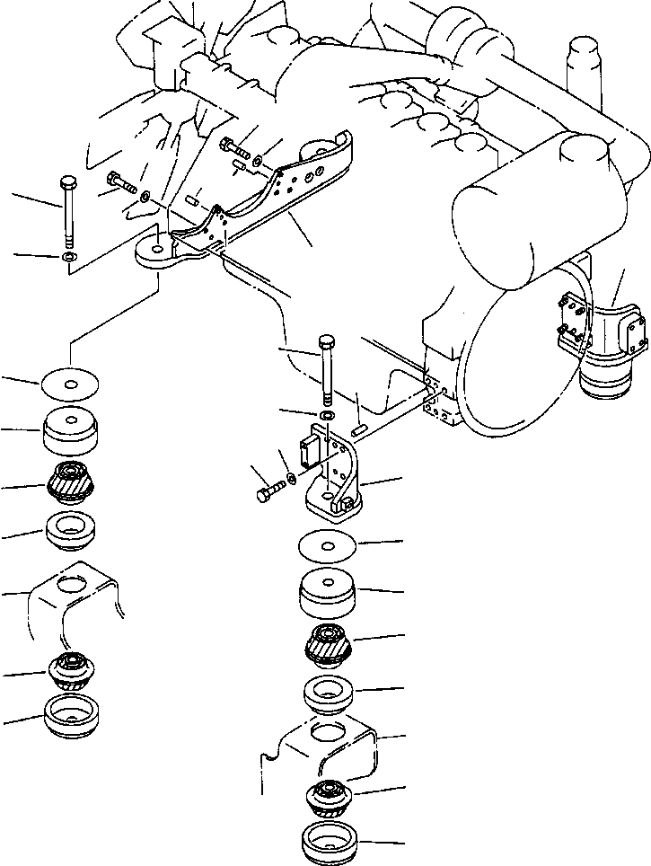 Схема запчастей Komatsu PC400LC-5 - КРЕПЛЕНИЕ ДВИГАТЕЛЯ КОМПОНЕНТЫ ДВИГАТЕЛЯ & ЭЛЕКТРИКА