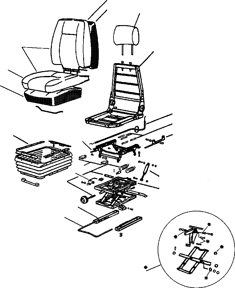 Схема запчастей Komatsu PC400LC-5 - СИДЕНЬЕ ОПЕРАТОРА заводской номер A789 И UP ЧАСТИ КОРПУСА