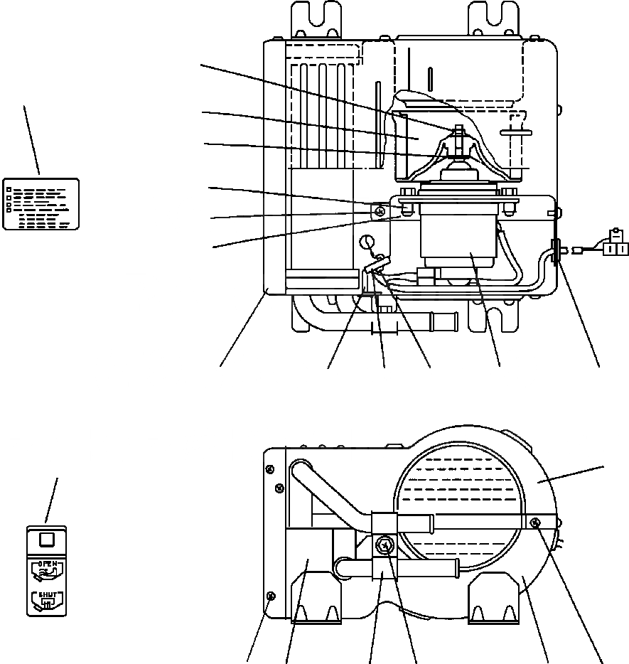 Схема запчастей Komatsu PC400LC-5 - ПЕЧКА ЧАСТИ КОРПУСА