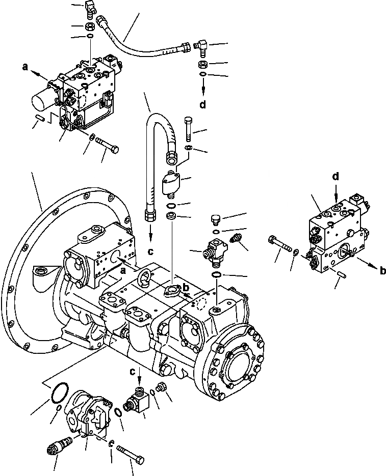 Схема запчастей Komatsu PC400LC-5 - ГИДР. НАСОС. ASSEMBLY COMPLETE ASSEMBLY УПРАВЛ-Е РАБОЧИМ ОБОРУДОВАНИЕМ