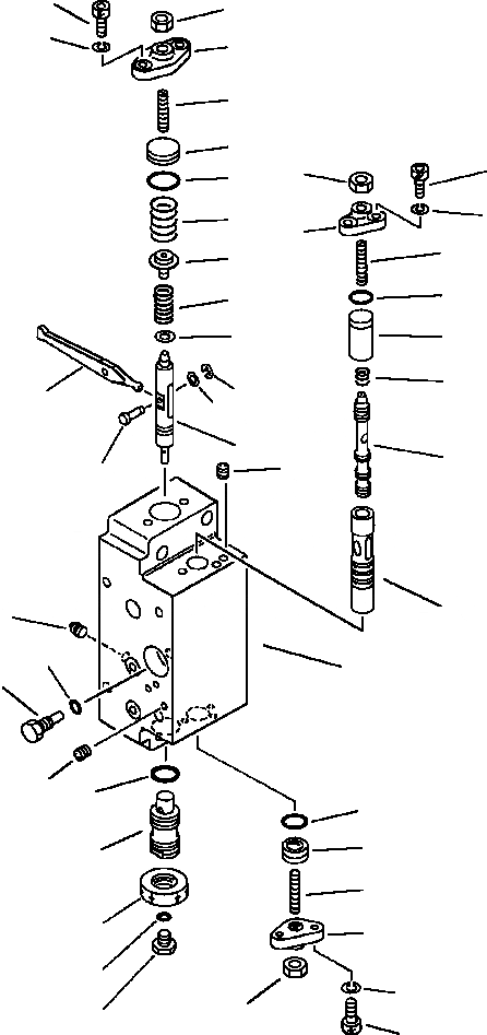 Схема запчастей Komatsu PC400LC-5 - ГИДР. НАСОС. ASSEMBLY ЗАДН. СЕРВОКЛАПАН - SUB-ASSEMBLY УПРАВЛ-Е РАБОЧИМ ОБОРУДОВАНИЕМ