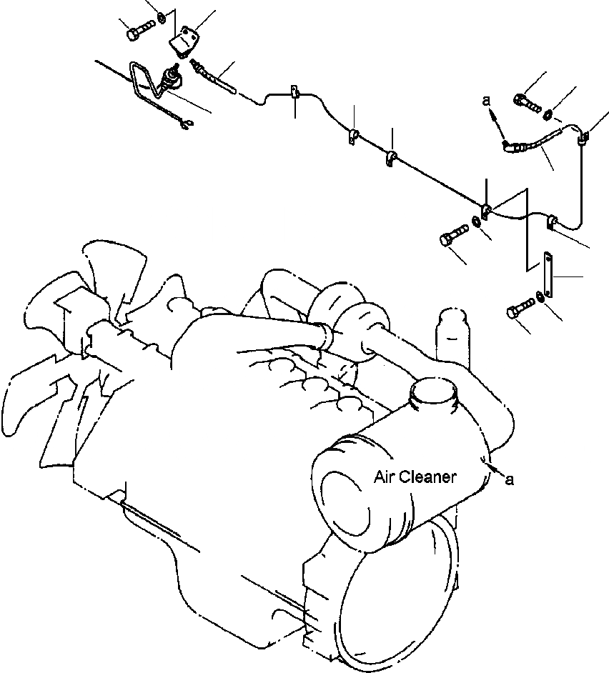 Схема запчастей Komatsu PC400LC-6LK - FIG. B-A ВОЗДУХООЧИСТИТЕЛЬ СОЕДИН-ЕS КОМПОНЕНТЫ ДВИГАТЕЛЯ