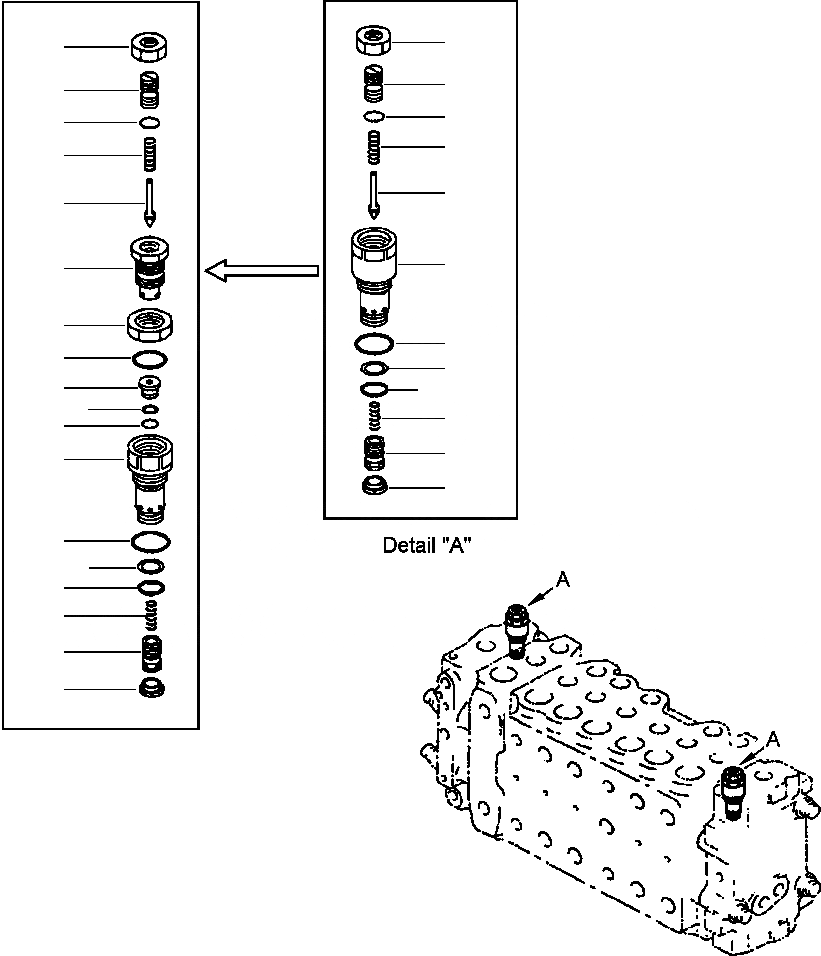 Схема запчастей Komatsu PC400LC-6LK - FIG. H-A ОСНОВН. УПРАВЛЯЮЩ. КЛАПАН - РАЗГРУЗ. КЛАПАН ASSEMBLY ГИДРАВЛИКА