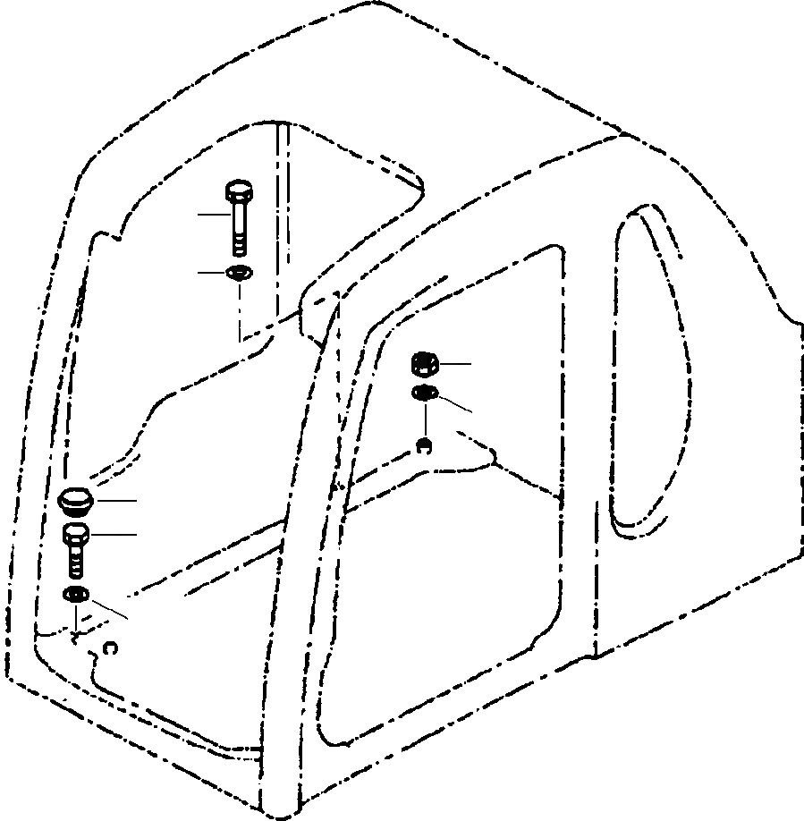 Схема запчастей Komatsu PC400LC-6LK - FIG. K-B КАБИНА - ЧАСТИ Д/УСТАНОВКИ КАБИНА ОПЕРАТОРА И СИСТЕМА УПРАВЛЕНИЯ