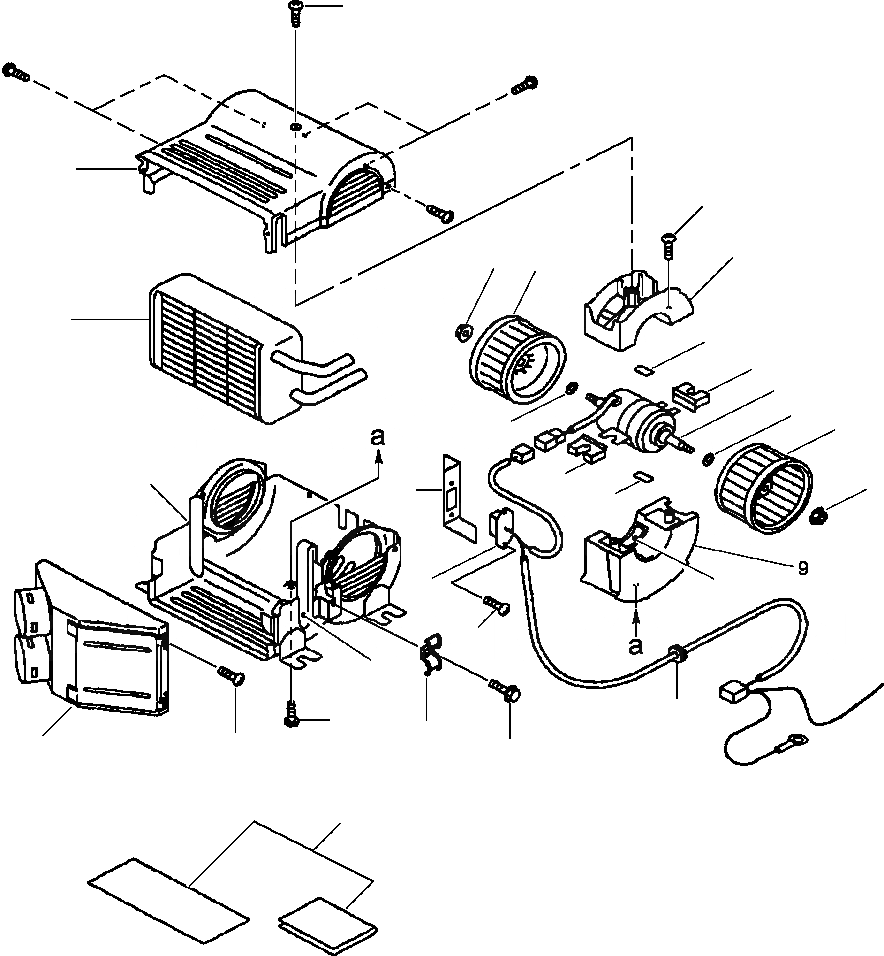 Схема запчастей Komatsu PC400LC-6LK - FIG. K-B ОБОГРЕВАТЕЛЬ. - COMPLETE ASSEMBLY КАБИНА ОПЕРАТОРА И СИСТЕМА УПРАВЛЕНИЯ