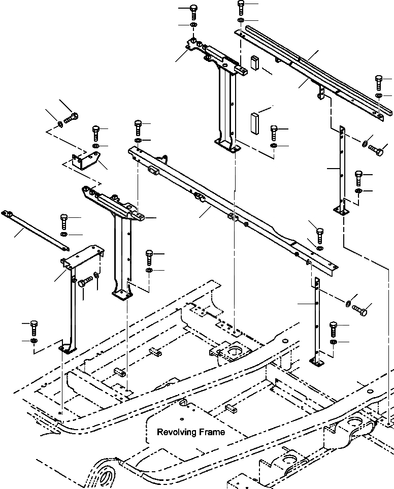 Схема запчастей Komatsu PC400LC-6LK - FIG. M-A РАМА - КАБИНА ЧАСТИ КОРПУСА