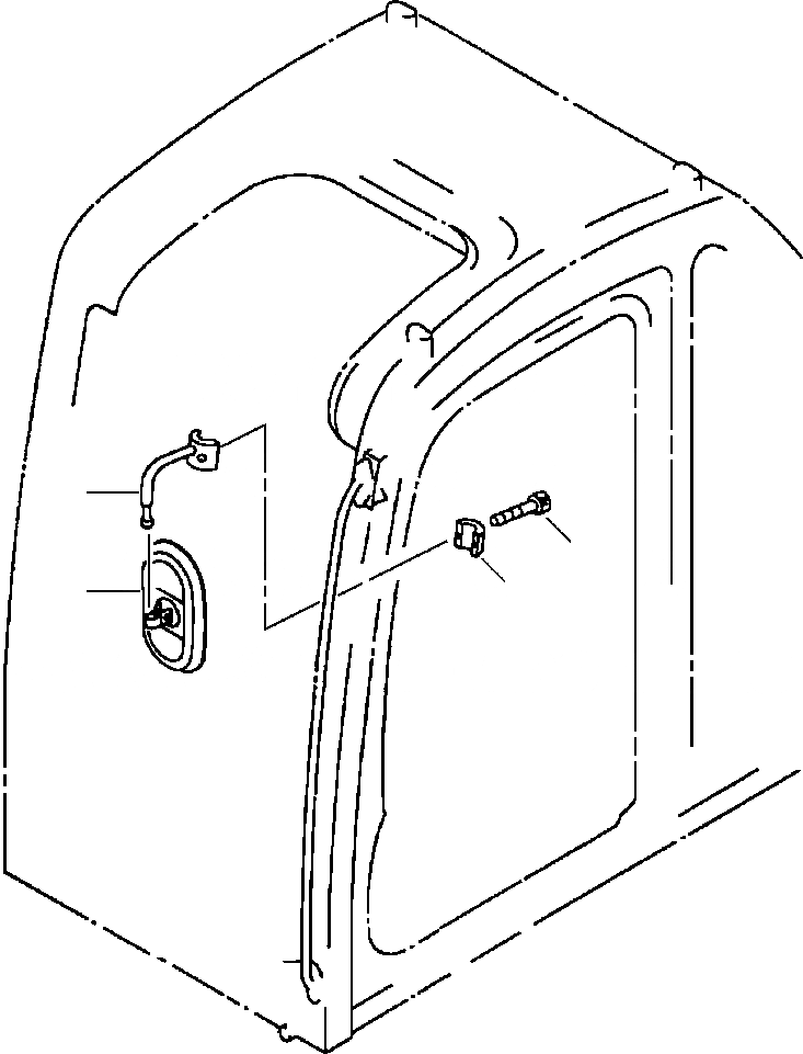 Схема запчастей Komatsu PC400LC-6LK - FIG. M-A ЗАДН. VIEW MIRROR, ЛЕВ. ЧАСТИ КОРПУСА