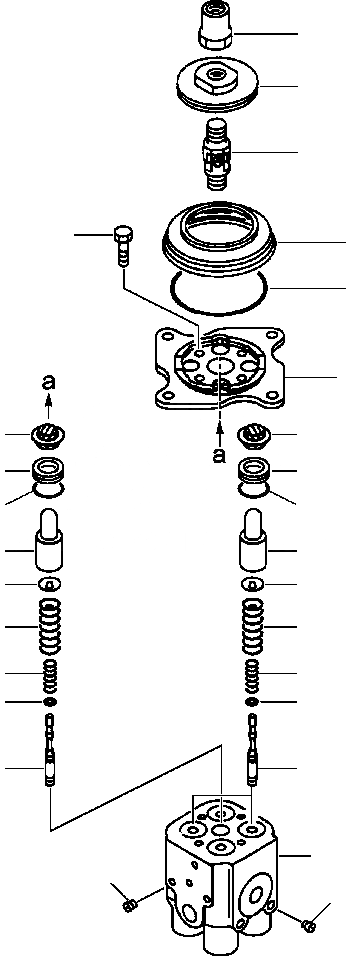 Схема запчастей Komatsu PC400LC-6LK - FIG. K-A КЛАПАН PPCASSEMBLY - ДЛЯ РАБОЧ. ОБОРУД-Я КАБИНА ОПЕРАТОРА И СИСТЕМА УПРАВЛЕНИЯ