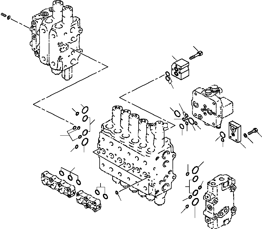 Схема запчастей Komatsu PC400LC-6LM - FIG. H-A ОСНОВН. УПРАВЛЯЮЩ. КЛАПАН - О-КОЛЬЦО СОЕДИН-ЕS ГИДРАВЛИКА