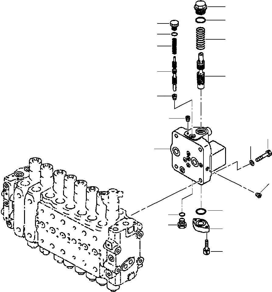 Схема запчастей Komatsu PC400LC-6LM - FIG. H-7A ОСНОВН. УПРАВЛЯЮЩ. КЛАПАН - НАСОС MERGE/DIVIDER КЛАПАН ГИДРАВЛИКА