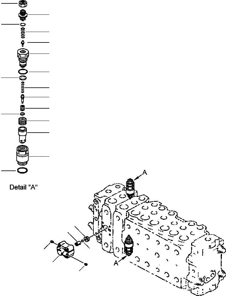 Схема запчастей Komatsu PC400LC-6LM - FIG. H-A ОСНОВН. УПРАВЛЯЮЩ. КЛАПАН - LS РАСПРЕДЕЛИТ. КЛАПАН ГИДРАВЛИКА