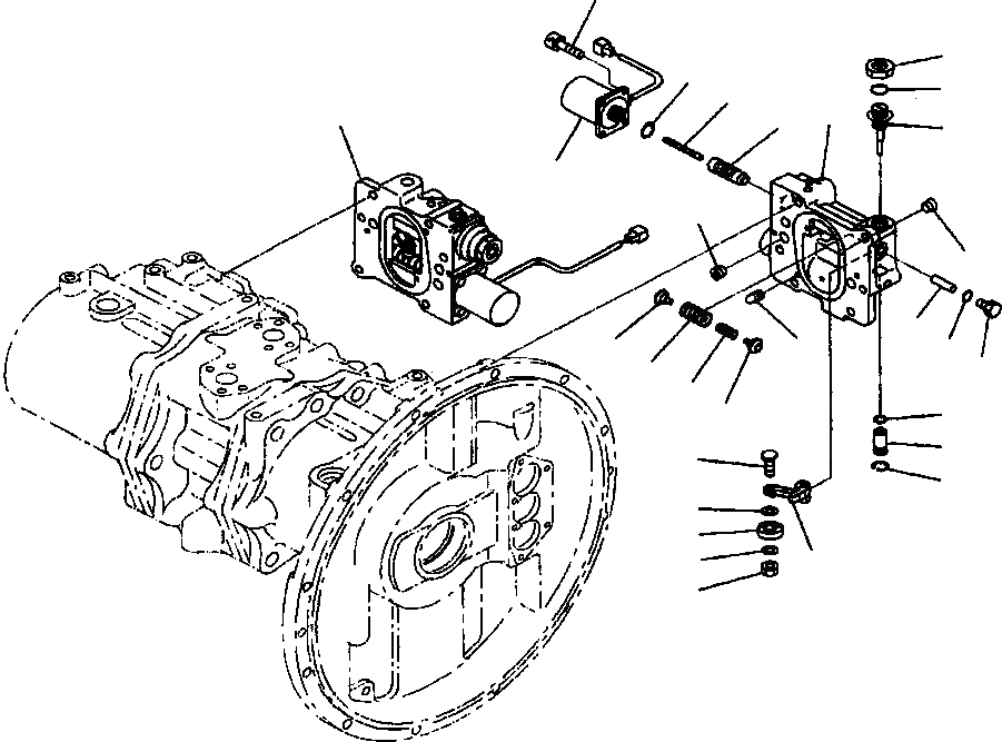 Схема запчастей Komatsu PC400LC-6LM - FIG. H-9A ОСНОВН. НАСОС - СЕРВОКЛАПАН ГИДРАВЛИКА