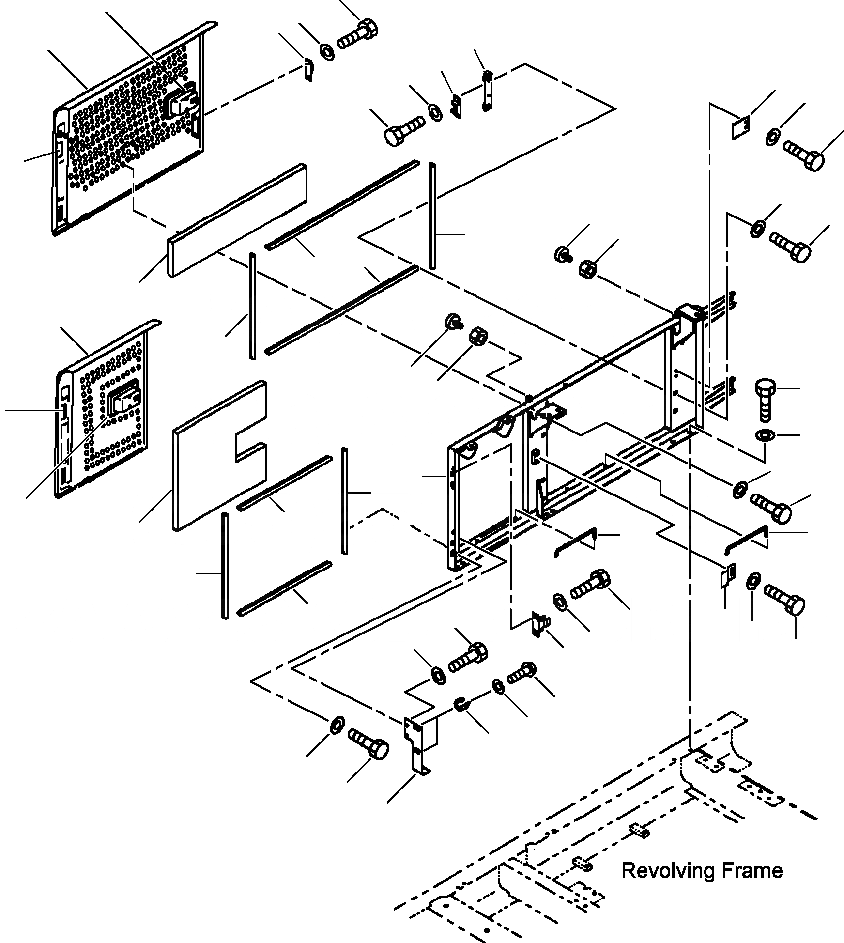 Схема запчастей Komatsu PC400LC-6LM - FIG. M-A ПРАВ. ДВЕРЬ - КАБИНА ЧАСТИ КОРПУСА