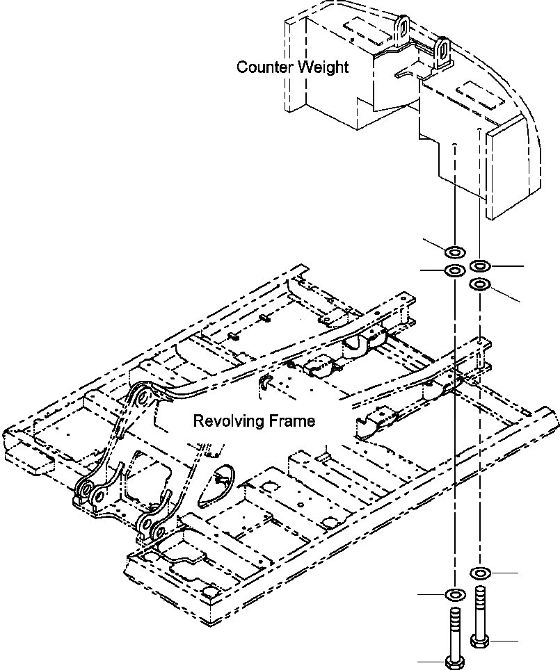 Схема запчастей Komatsu PC400LC-6LM - FIG. M-A КРЕПЛЕНИЕ ПРОТИВОВЕСА - 789KG (7,99 LBS) - ДЛЯ REMOVER ЧАСТИ КОРПУСА