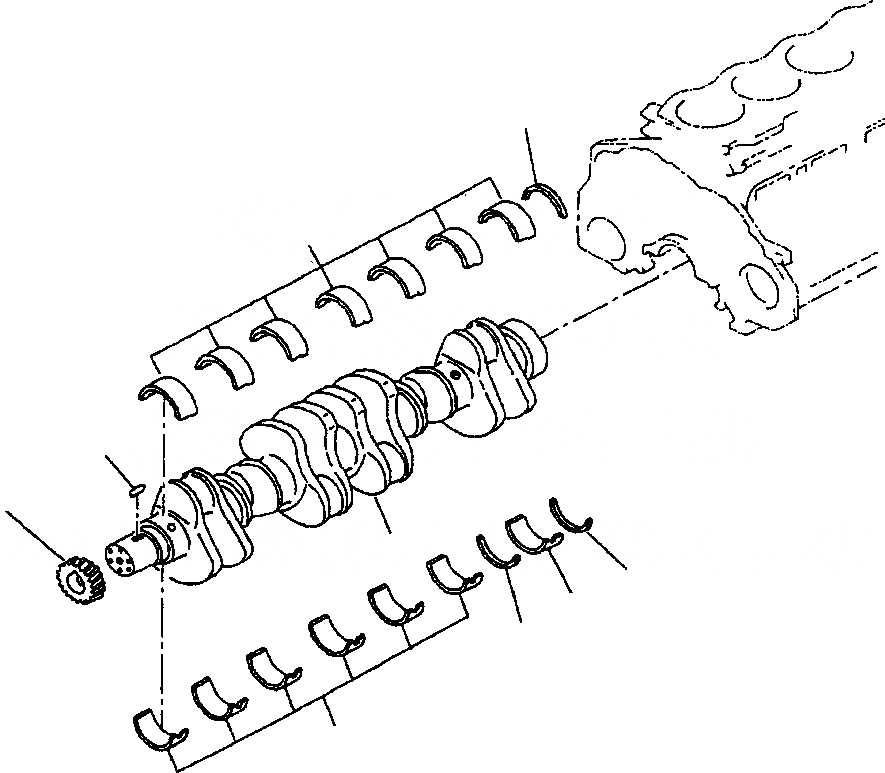 Схема запчастей Komatsu PC400LC-6LK - КОЛЕНВАЛ ДВИГАТЕЛЬ