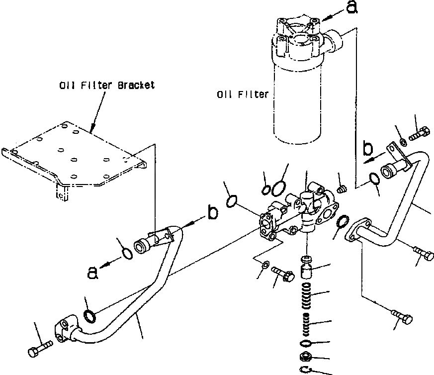 Схема запчастей Komatsu PC400LC-6LK - МАСЛ. ФИЛЬТР ТРУБЫ ДВИГАТЕЛЬ