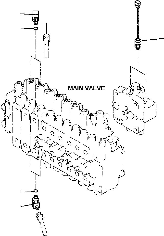Схема запчастей Komatsu PC400LC-6LK - FIG NO. H-AA ОСНОВН. КЛАПАН ДАТЧИК - АКТУАТОР ГИДРАВЛИКА