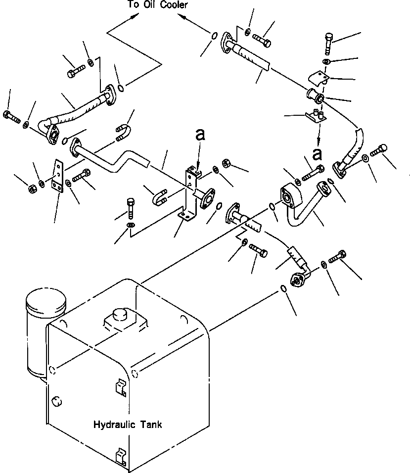 Схема запчастей Komatsu PC400LC-6LK - FIG NO. H-A МАСЛООХЛАДИТЕЛЬ ЛИНИИ ГИДРАВЛИКА