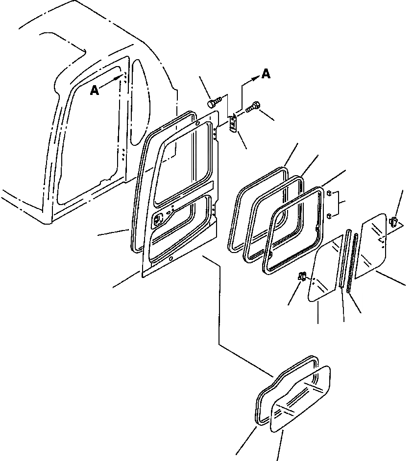 Схема запчастей Komatsu PC400LC-6LK - FIG NO. K- КАБИНА (ДВЕРЬ) КАБИНА ОПЕРАТОРА И СИСТЕМА УПРАВЛЕНИЯ