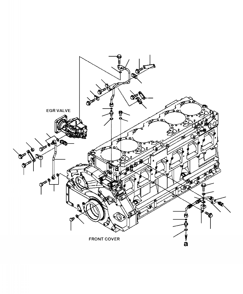 Схема запчастей Komatsu PC400LC-8 - A-CA ВЫПУСКН. GAS RECIRCULATION (/) EGR КЛАПАН СИСТЕМА СМАЗКИ МАСЛОПРОВОДЯЩАЯ ЛИНИЯ ДВИГАТЕЛЬ