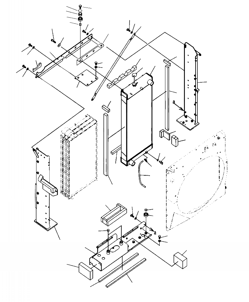 Схема запчастей Komatsu PC400LC-8 - C-A РАДИАТОР И РАМА СИСТЕМА ОХЛАЖДЕНИЯ