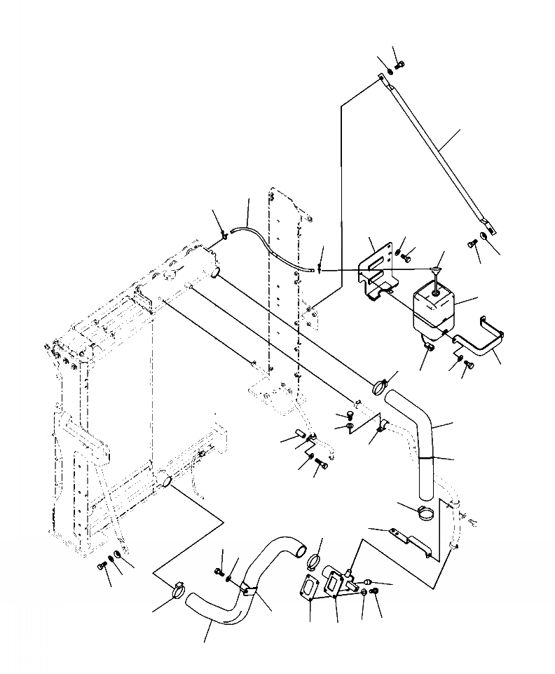 Схема запчастей Komatsu PC400LC-8 - C-A СИСТЕМА ТРУБ РАДИАТОРА И SUB-БАК СИСТЕМА ОХЛАЖДЕНИЯ