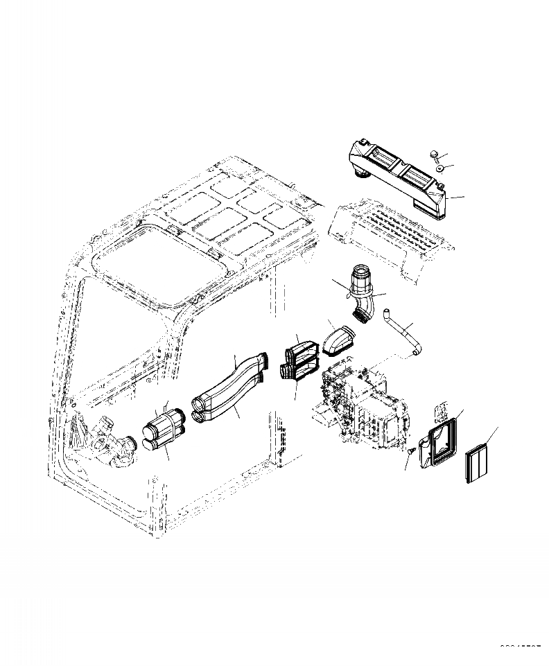 Схема запчастей Komatsu PC400LC-8 - K-A КАБИНА ВОЗДУХОВОД С КОНДИЦИОНЕРОМ OPERATOR\XD S ОБСТАНОВКА И СИСТЕМА УПРАВЛЕНИЯ