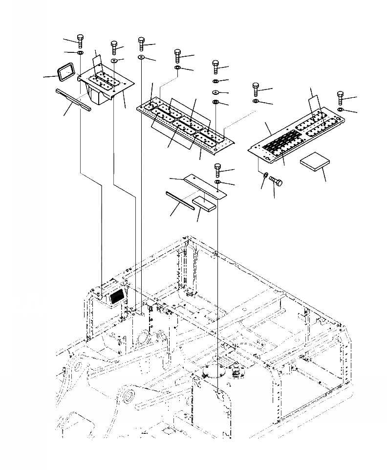 Схема запчастей Komatsu PC400LC-8 - M-A КАБИНА COVER ЧАСТИ КОРПУСА