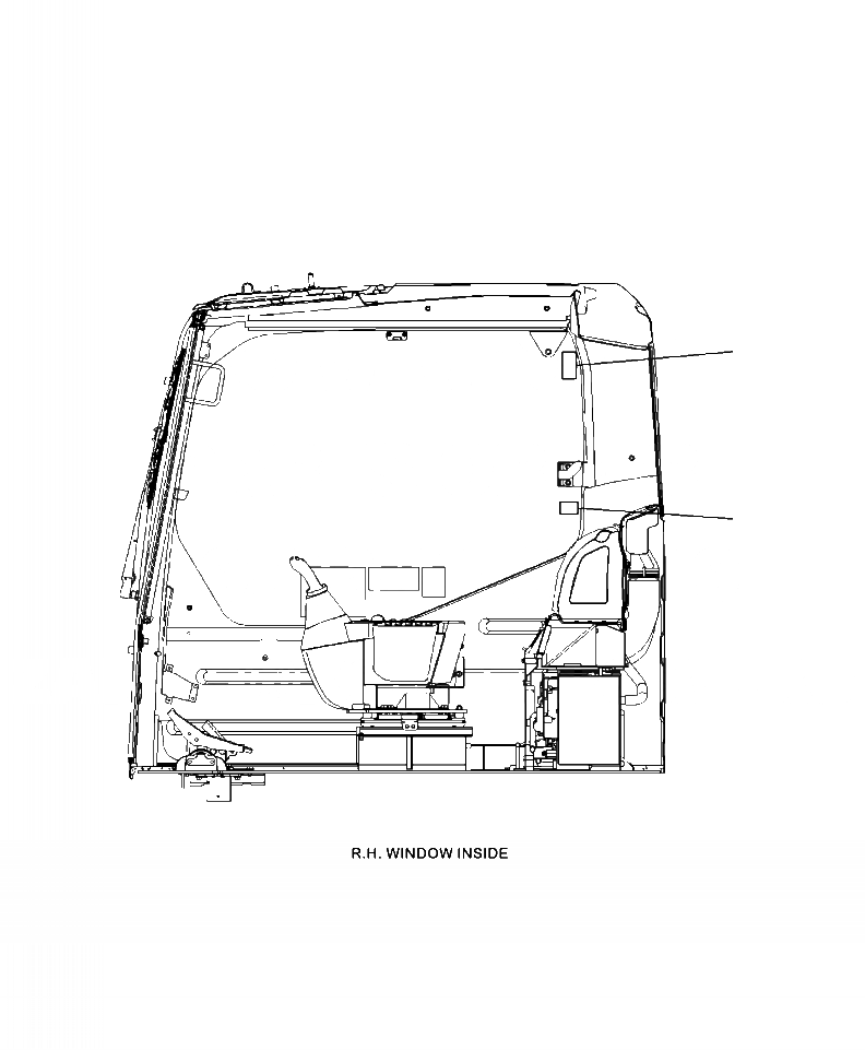 Схема запчастей Komatsu PC400LC-8 - U-A ТАБЛИЧКИ КАБИНА WINDЗАЩИТН. БЛОКИР. OPERATION ПРАВ. ОКНА ВНУТР. МАРКИРОВКА