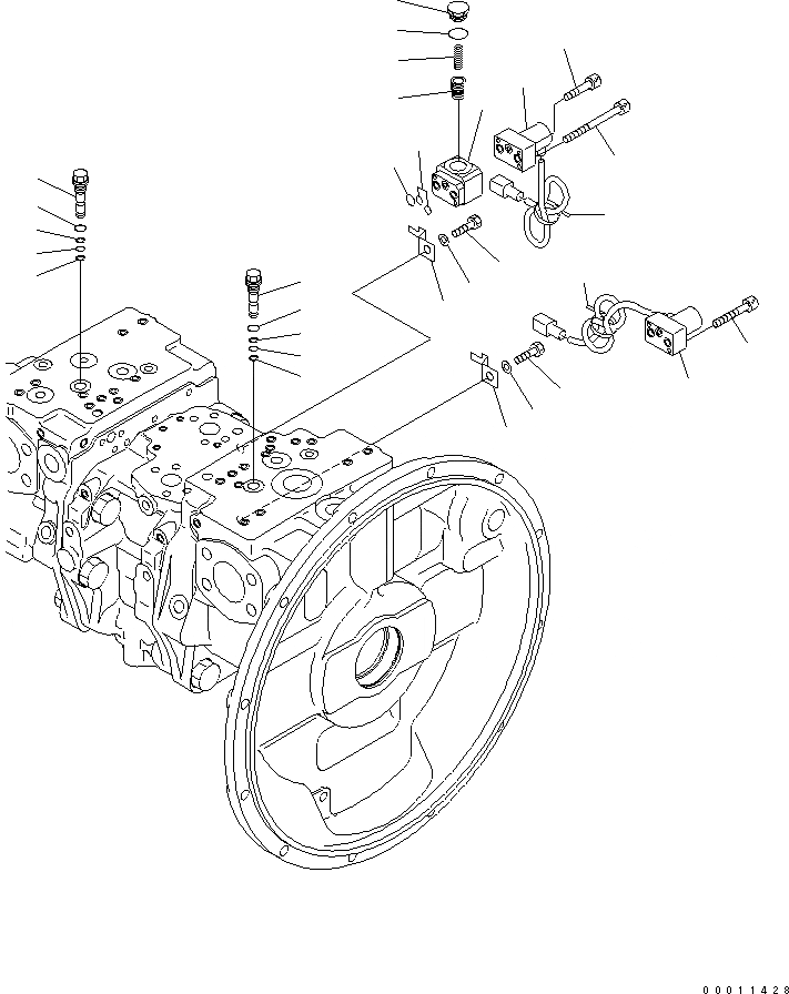 Схема запчастей Komatsu PC400LC-7L - ОСНОВН. НАСОС (ГЛАВН. КЛАПАН) ГИДРАВЛИКА