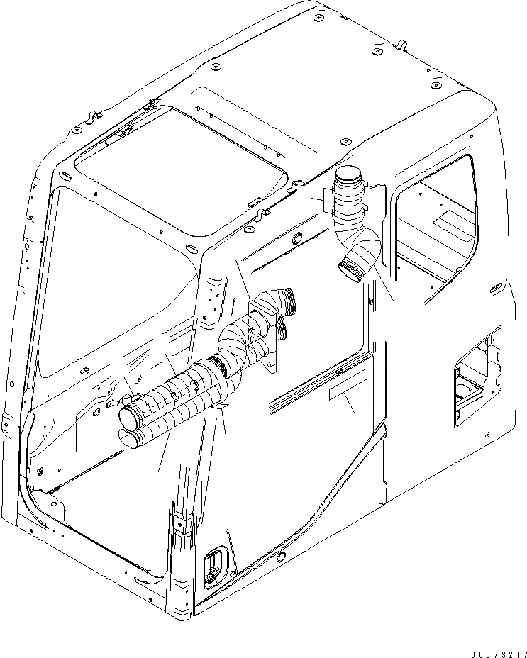 Схема запчастей Komatsu PC400LC-7L - КАБИНА (КРЕПЛЕНИЕ И ПЛАСТИНЫ) КАБИНА ОПЕРАТОРА И СИСТЕМА УПРАВЛЕНИЯ